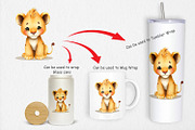 Watercolor Clipart Lion Wildlife, a Graphic by Artnoy (Thumbnail 4 of 5)