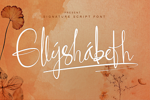 Ellyshabeth | Signature Script Font