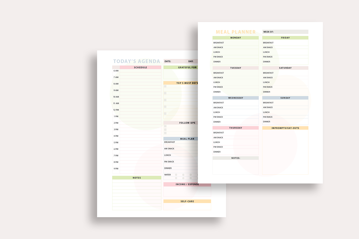 Planner Templates with InDesign, a Stationery Template by Studio Sugoi