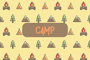 Camp icon pattern, a Pattern Graphic by MikeHill (Thumbnail 1 of 2)