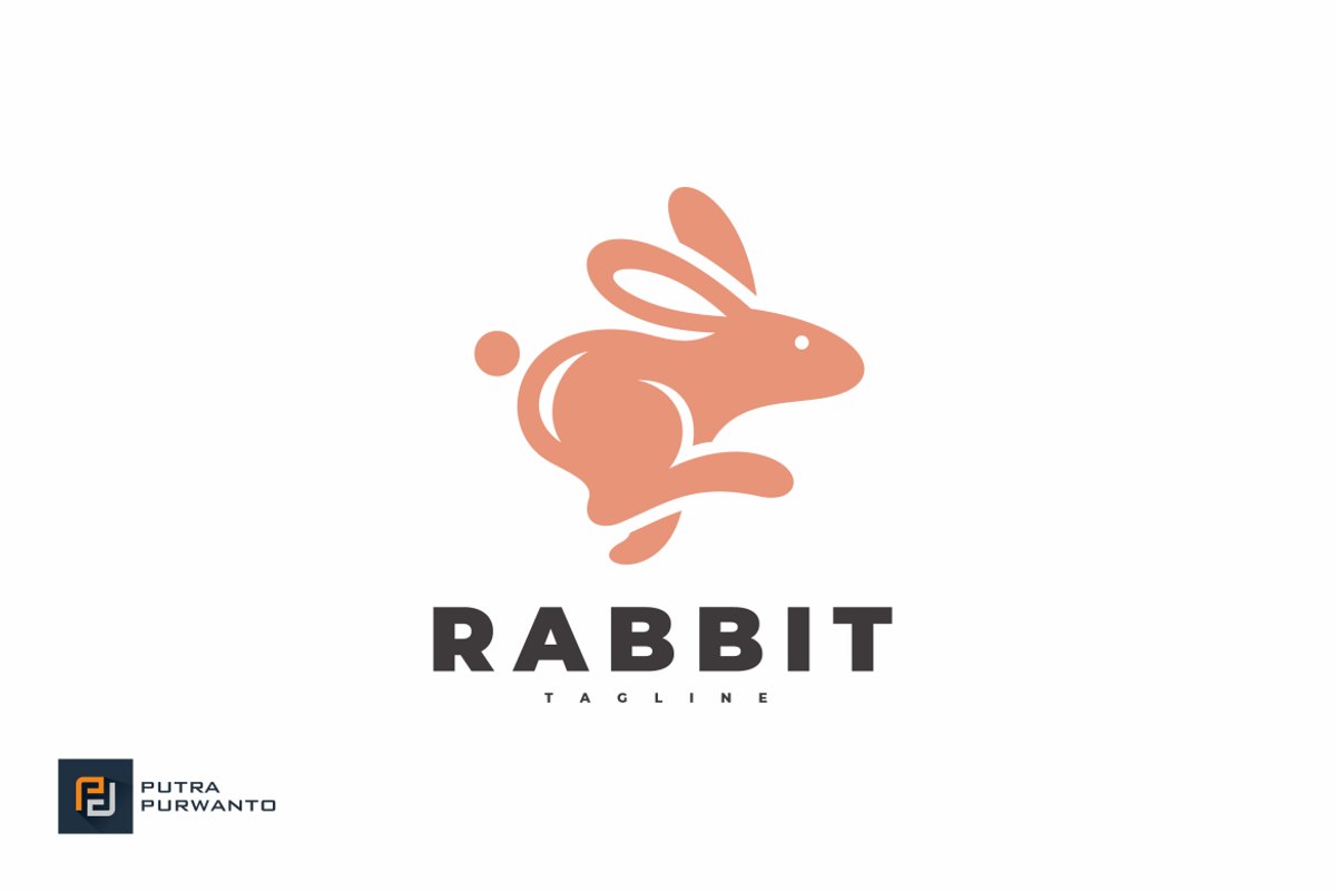 Leaping Rabbit Logo Design, a Branding & Logo Template by putra_purwanto