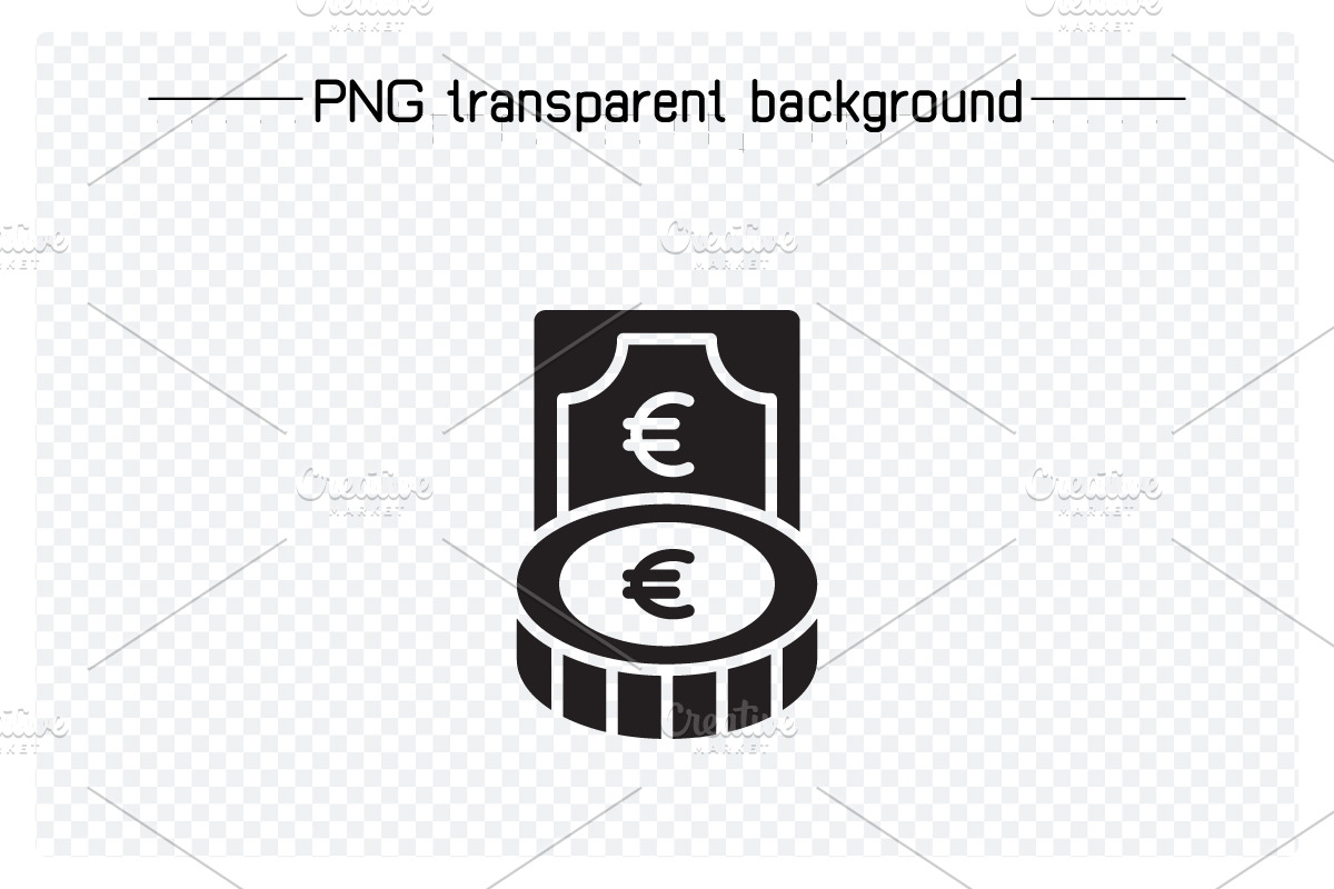 Euro Currency Money Icons Set, a Solid Icon by Designfour (Photo 2 of 7)