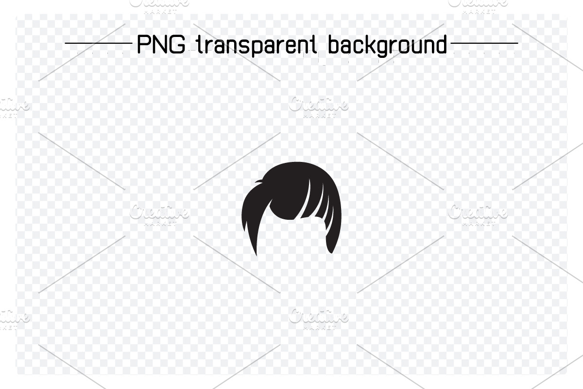Wig and Hair Icons Set, a Solid Icon by Designfour (Photo 4 of 7)