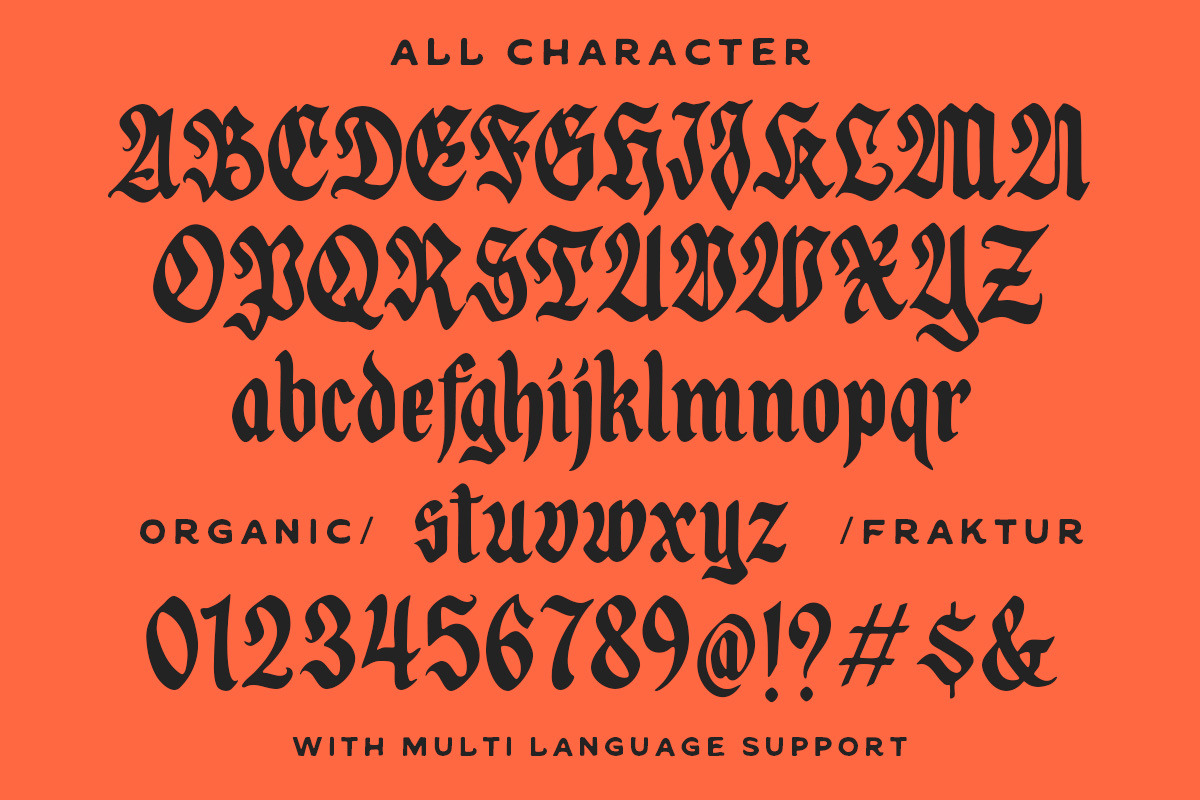 IC Kindwall - Organic Blackletter, a Blackletter Font by IronbirdCreative (Photo 8 of 8)