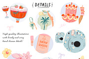 Trendy Summer Girl Clipart & Quotes, a Seasonal Illustration by Ruslana Lubenets (Thumbnail 5 of 16)