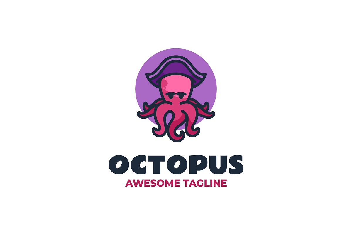 Octopus Pirate Mascot Logo Design, a Branding & Logo Template by Artnivora.Std