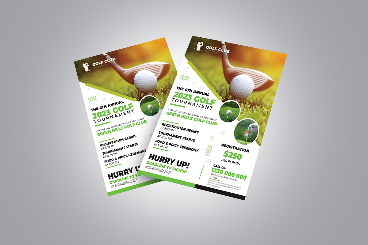Golf Tournament Flyer Template, a Flyer Template by Designscozy (Photo 2 of 4)