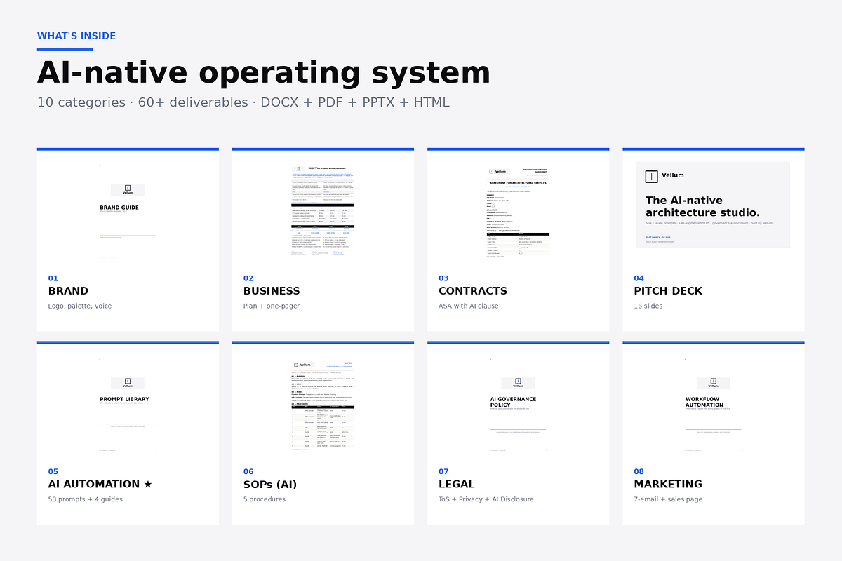AI Architect Studio · Claude Prompts, a Presentation Template by Just Necessary (Photo 2 of 6)