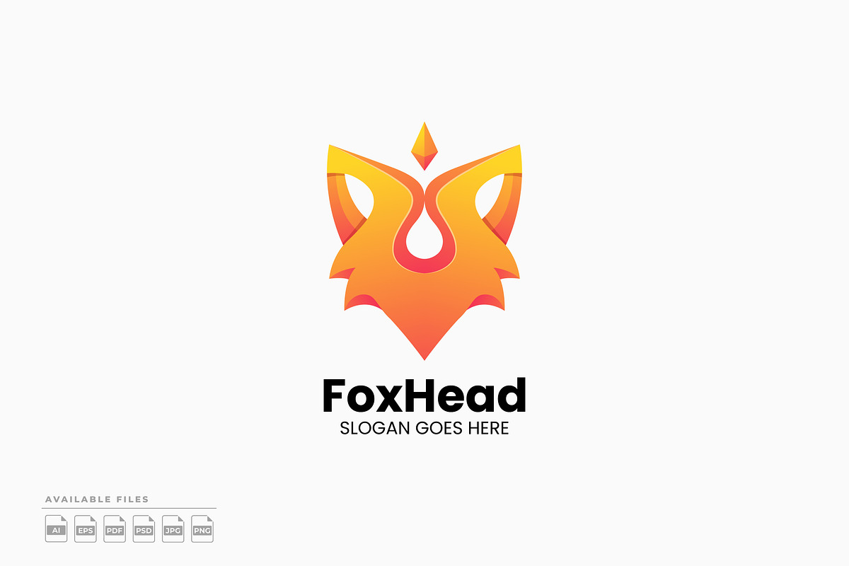 Fox Head Gradient Colorful Logo, a Branding & Logo Template by Zeer Graphic