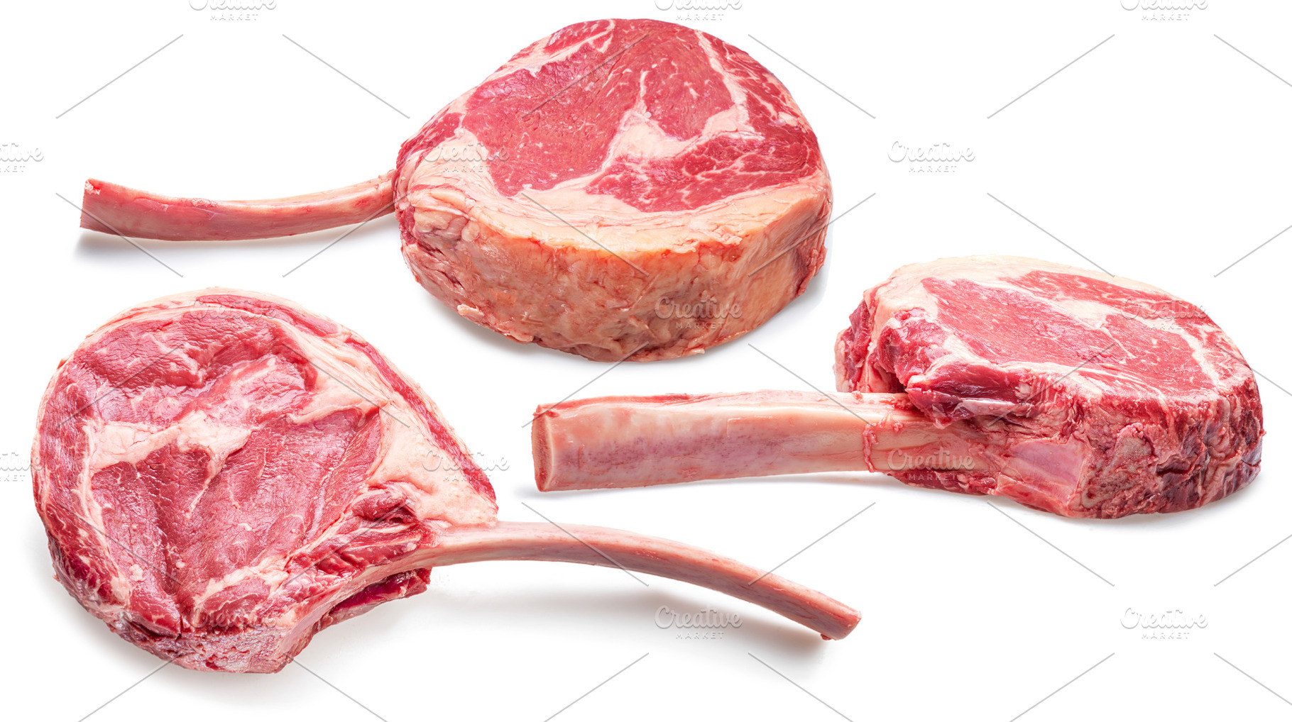 Rib steaks with bones or tomahawk, a Food & Drink Photo by Volff