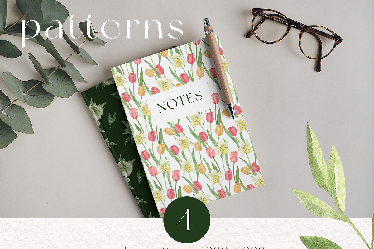 Spring Garden Flowers Watercolor, an Illustration by Catch the Dream Art (Photo 6 of 8)