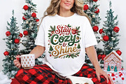 Stay Cozy & Shine Christmas PNG, a Seasonal Illustration by DreamPrint404 (Thumbnail 4 of 6)