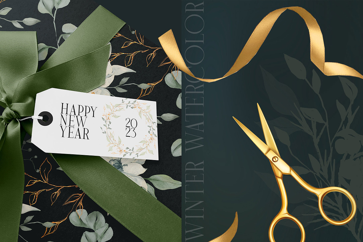 WINTER FLORALS watercolor set, a Decorative Illustration by Yuliia Lashevska (Photo 5 of 10)