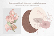 Little Fairies Clipart Collection, a Decorative Illustration by Rosangela Curti (Thumbnail 2 of 14)