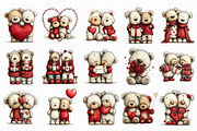 Cute Valentine Bears in Love PNG, an Illustration by Libby Wishes (Thumbnail 2 of 7)