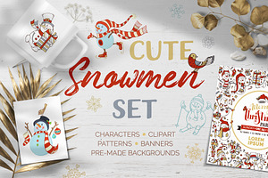 Cute Snowmen Set