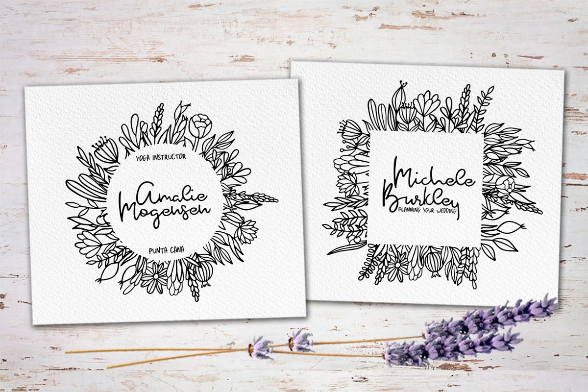 Rosemary & Lavender.Font duo+logos preview 4