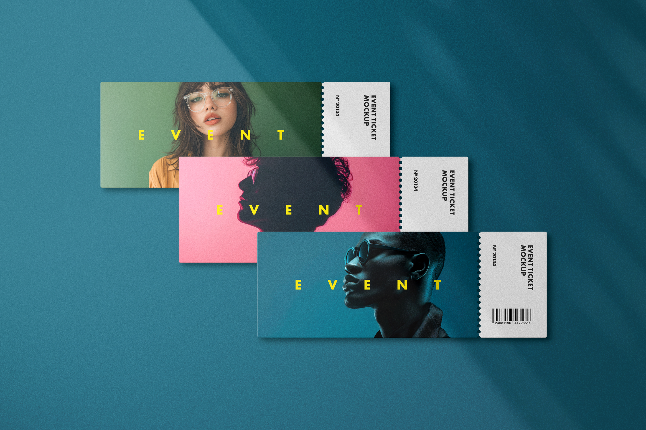 Concert Tickets Mockup by Design Squad  Creative Market