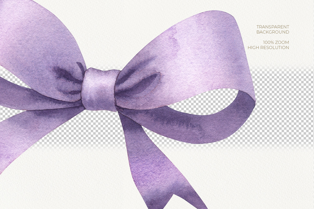 Bows Ribbons Watercolor Set, a Decorative Illustration by YarovaArt (Photo 5 of 7)