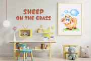 Cute Cartoon sheep. Tshirt, PNG., an Animal Illustration by KENO Mascots (Thumbnail 3 of 4)