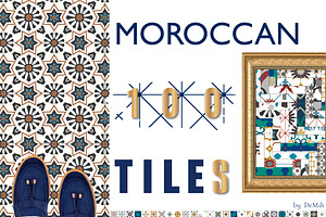 Moroccan Collection Of 100 Tiles