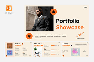 Beige Orange Professional Portfolio, a Presentation Template by Eklip Studio