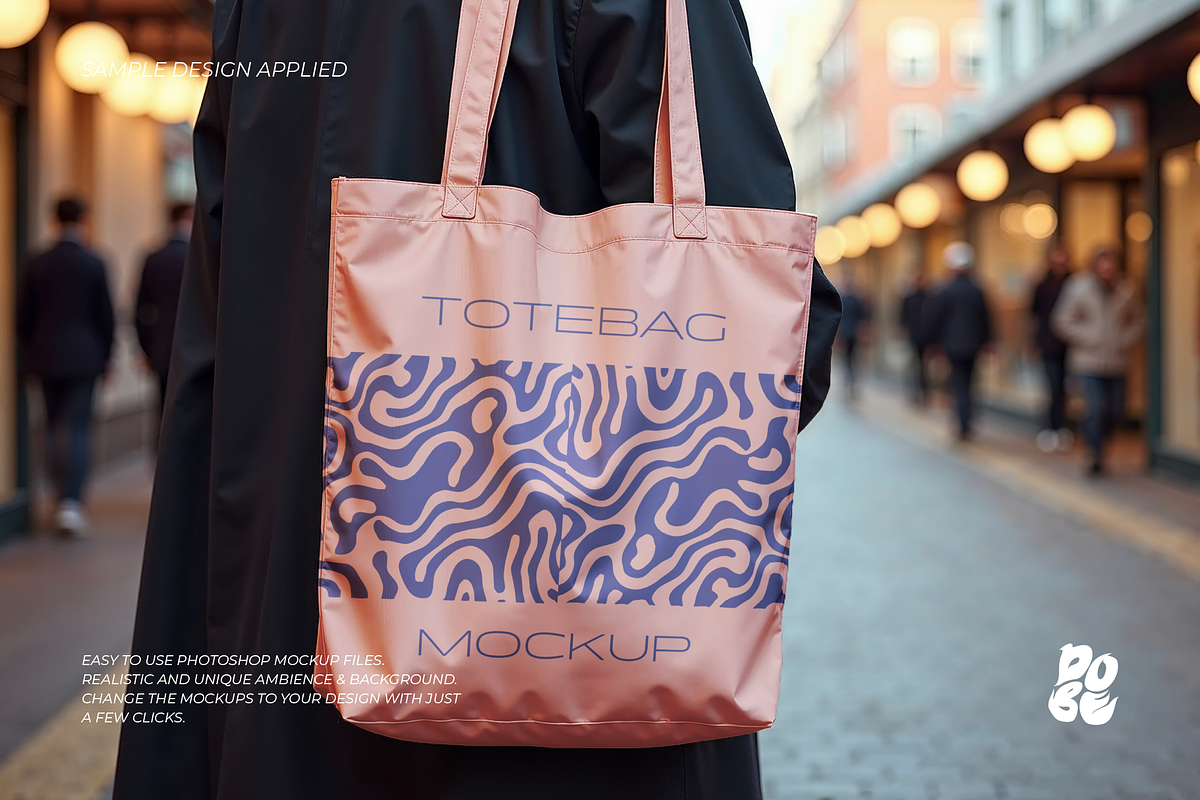 Totebag Street Mockup Set - Vol 5, a Product Mockup by DOBE Studio (Photo 2 of 4)