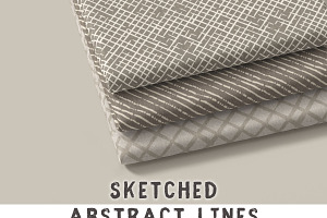 64 Sketched Abstract Lines Patterns