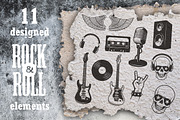 Set of 23 rock and roll elements, a Branding & Logo Template by Alexander Belenkiy (Thumbnail 4 of 5)