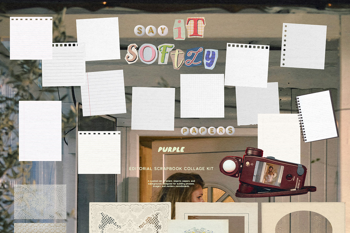 Say It Softly: Scrapbook Collage Kit, an Object Graphic by Purple (Photo 11 of 15)