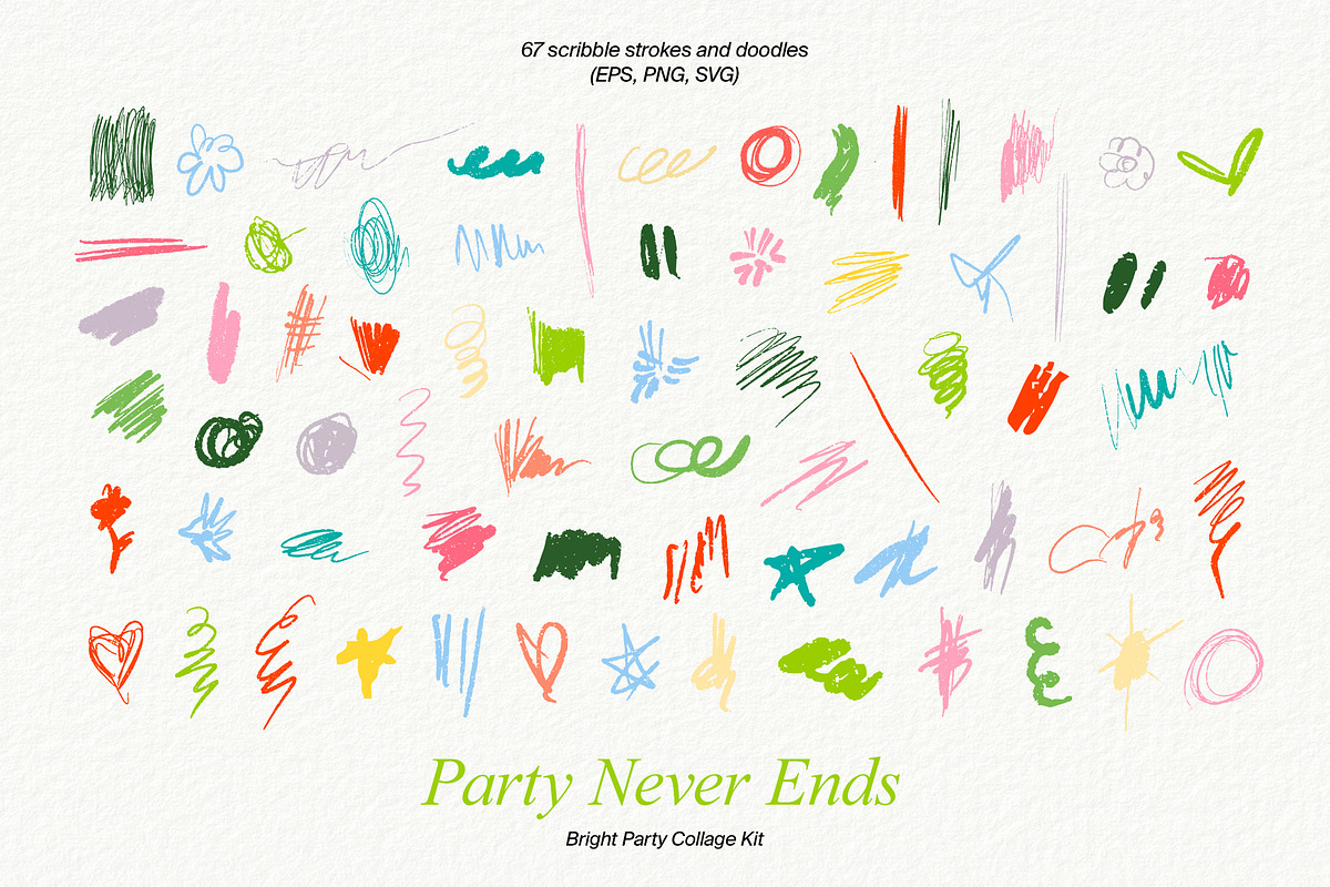 Party Never Ends: Bright Collage Kit, an Object Graphic by divanovskaya_nv (Photo 15 of 17)