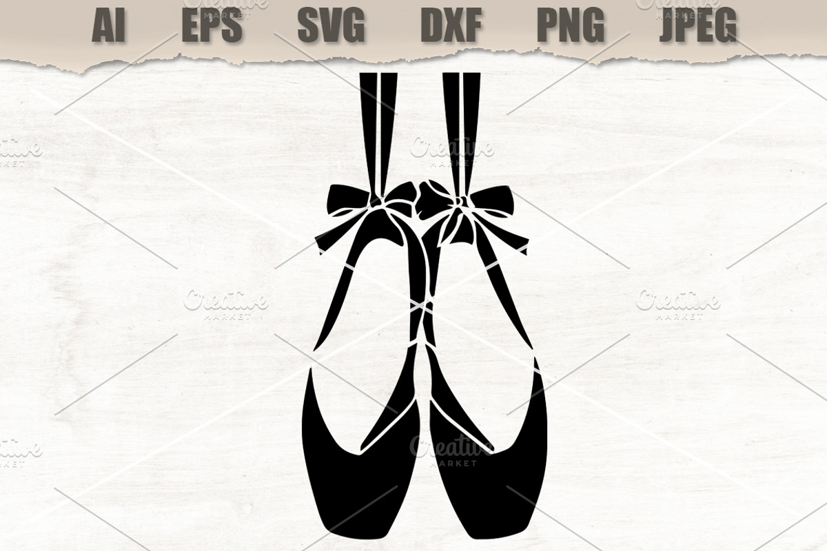 Stencil Ballet Pointe Shoes, a Decorative Illustration by MARYCRAFTIRIA (Photo 1 of 3)