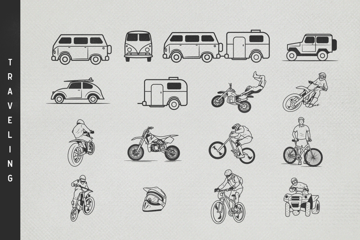 100+ PREMIUM HANDDRAWN ADVENTURE SET, an Object Graphic by Vibesteam (Photo 5 of 13)