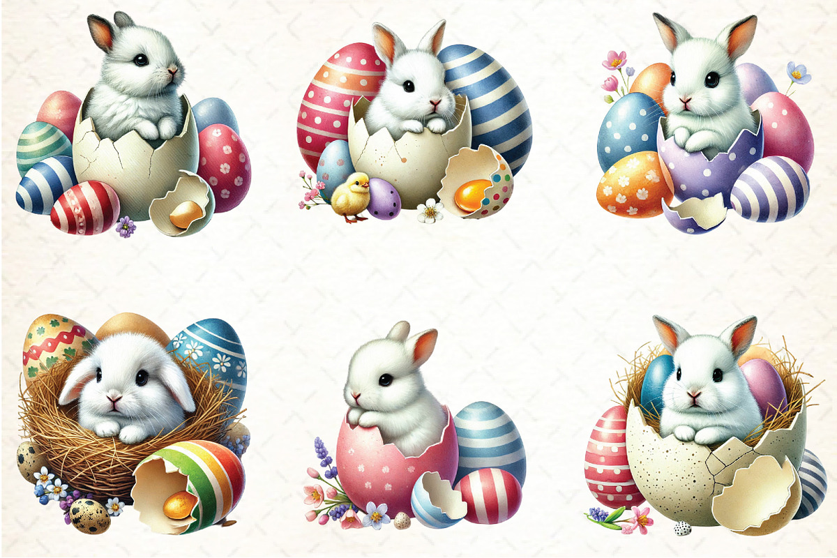 Cute Vintage Rabbit Watercolor, an Illustration by DreamCafeArt (Photo 4 of 4)
