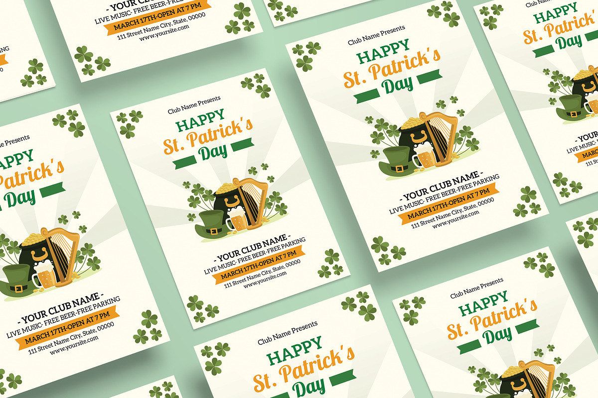 St. Patrick's Day Flyer Template, a Flyer Template by Ultimate Template Shop (Photo 5 of 5)