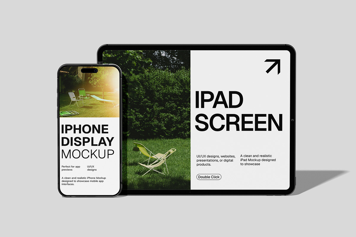 iPad with iPhone Mockup, a Wearable Device Mockup by Unerispace (Photo 5 of 5)