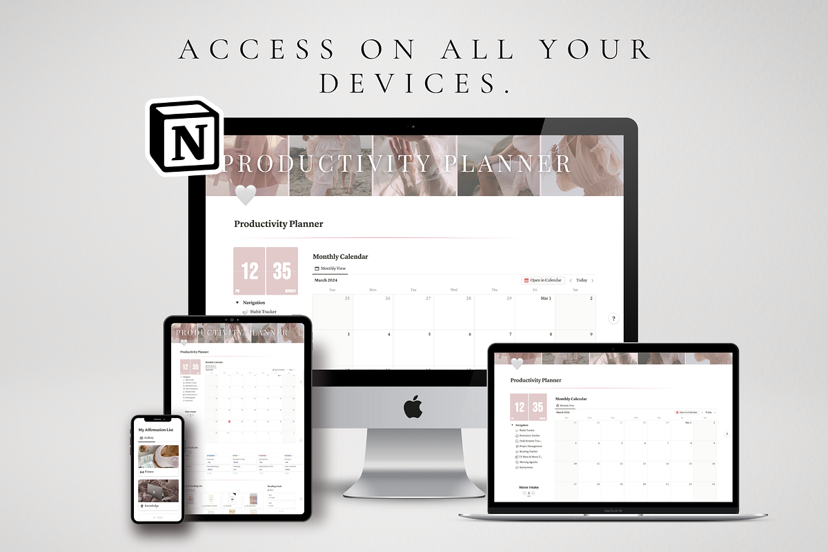Productivity Template for Notion, a Templates & Theme by BRANDcontent (Photo 7 of 8)