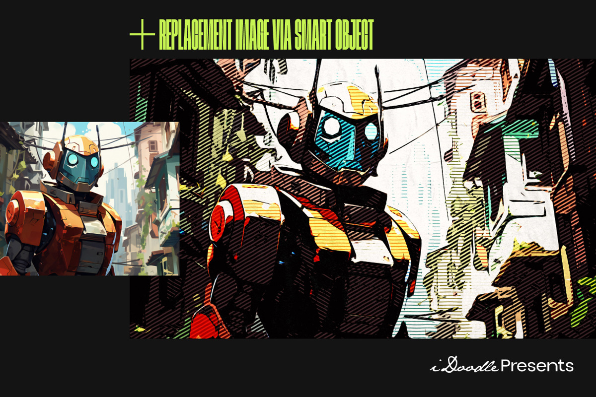 Vector Pattern Photo Effect, a Layer Style Add-On by iDoodle Studio (Photo 2 of 4)