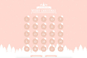 HTML Christmas XMAS Advent Calendar