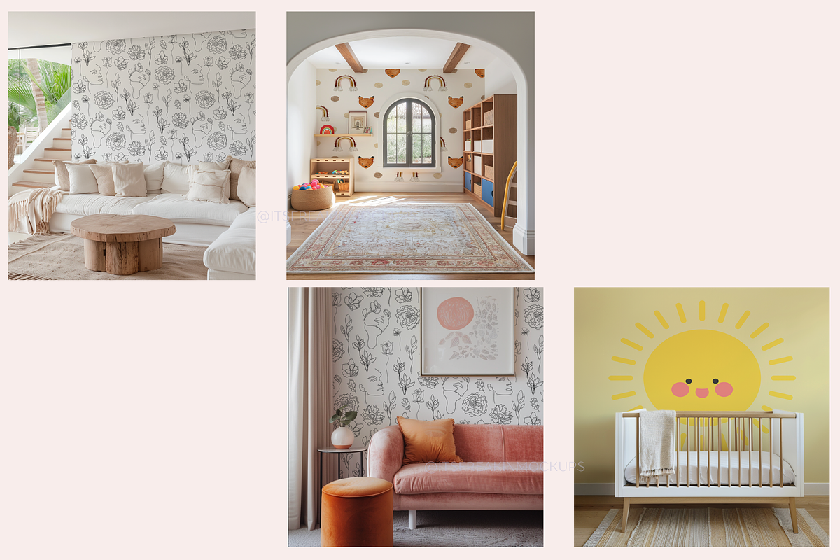 70 PSD Wallpaper Mockup Bundle, a Household Mockup by ItsFreakinMockups (Photo 14 of 17)