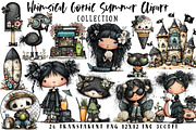 Whimsical Gothic Summer Clipart PNG, an Illustration by OK Design (Thumbnail 1 of 6)