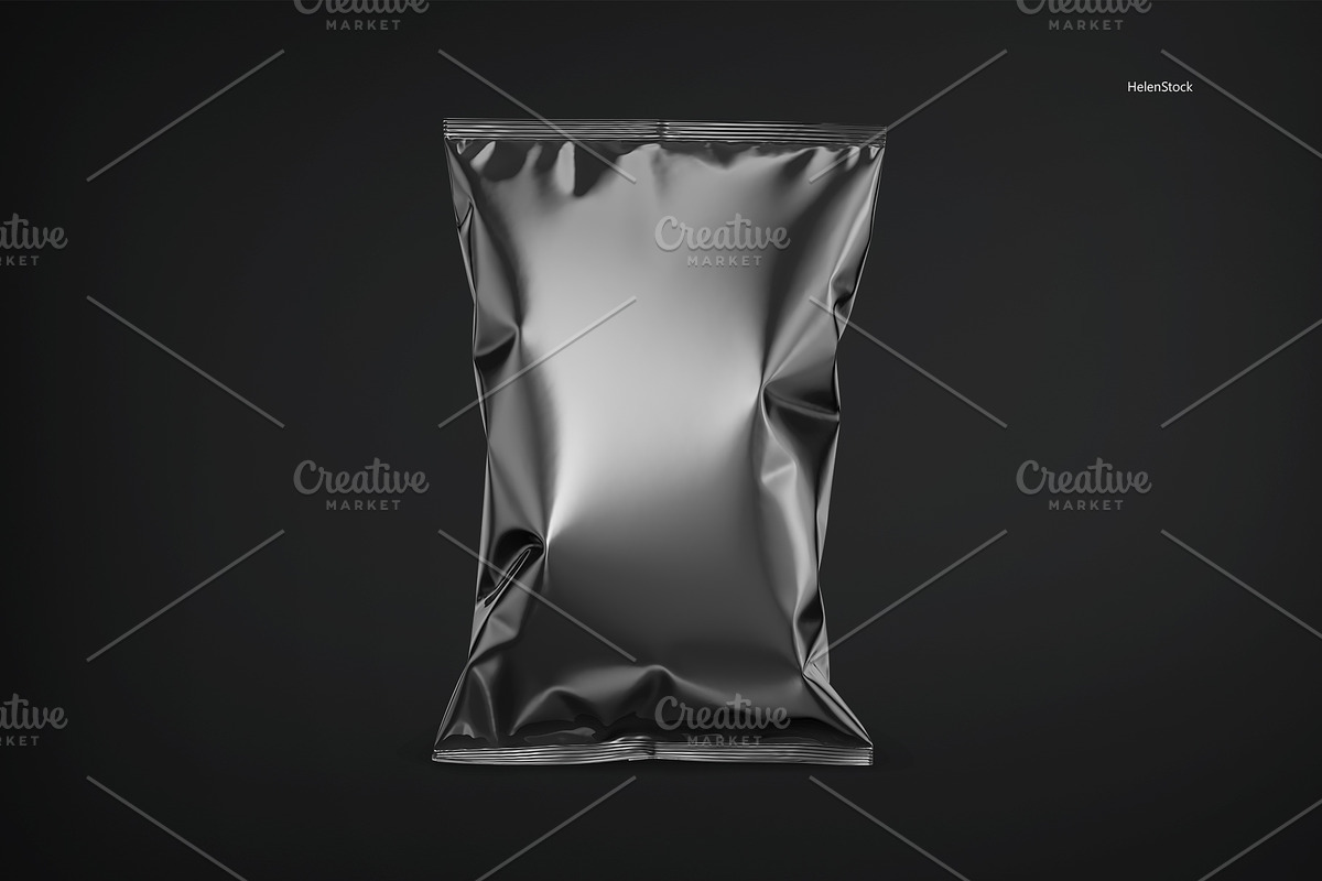 Glossy Snack Package Mockup - Front, a Packaging Mockup by HelenStock (Photo 6 of 8)