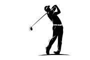 golfing swing silhouettes showcasing, an Illustration by Amazin_art (Thumbnail 2 of 31)