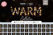 Golden Warm Bokeh Letters Overlays, a Symbol Font by PhotoSpirit (Thumbnail 1 of 8)