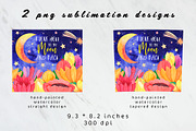 Moon and stars watercolor tumbler, an Object Graphic by AnastasiaWatercolor (Thumbnail 2 of 3)