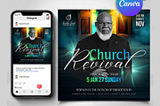 Church Revival Canva Flyers, a Flyer Template by Design Up (Thumbnail 1 of 2)