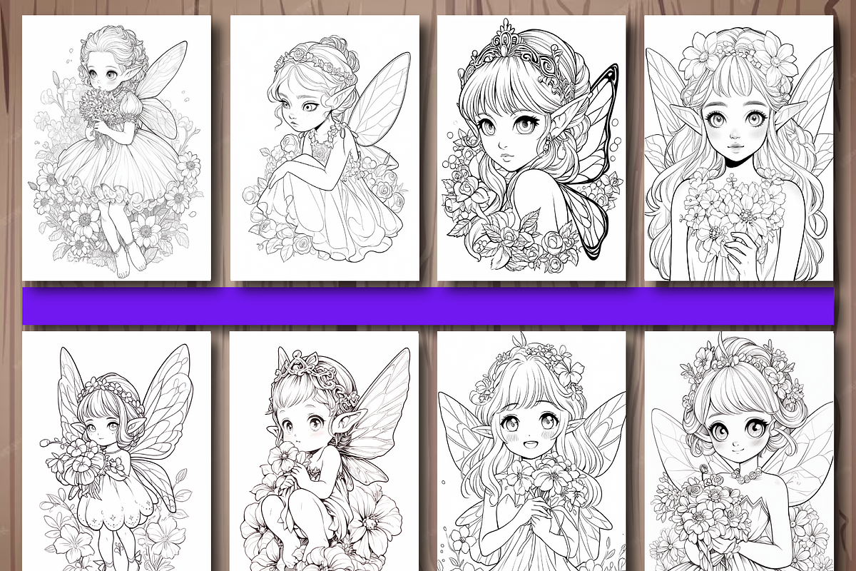 Baby Flower Fairy Coloring Pages V 2, a Decorative Illustration by ...