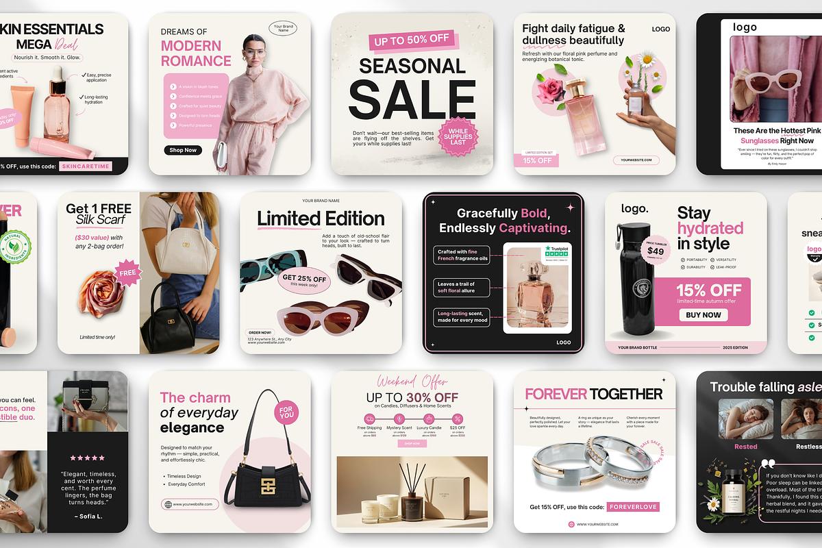 Ecommerce Canva Template Bundle, a Social Media Template by DigiPax (Photo 9 of 15)