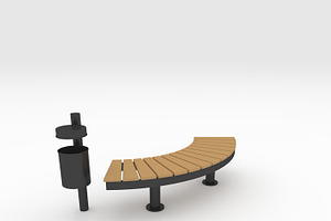 3D Model Bench Park 50