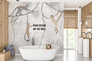 Wall Art Mockup - Bathroom Scene